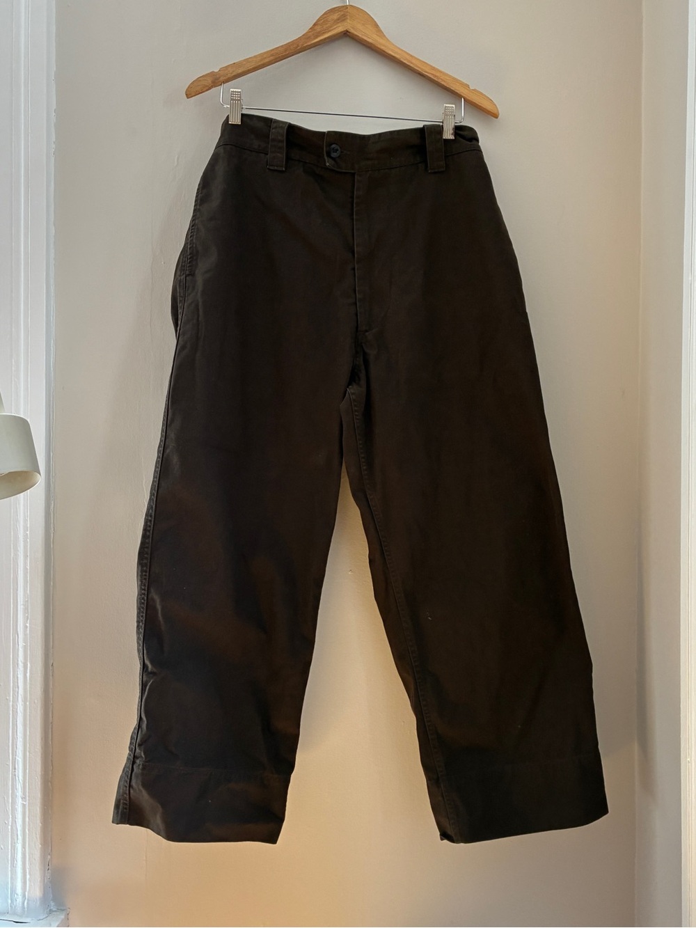 Margaret Howell MHL Chocolate Brown Cotton Drill Trousers